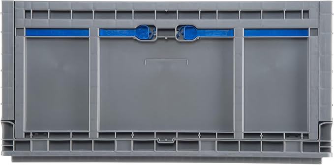 Hudson Exchange 23.62 x 15.75 x 11.81" (15.2 Gallon) Collapsible Straight Wall Handled Storage Container Tote, Gray