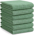 Homaxy 100% Cotton Terry Kitchen Towels, Large 6 Pack, Grass Green by Homaxy