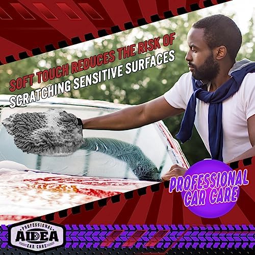 AIDEA Car Wash Mitt Microfiber, Car Wash Brush, 7.12''X10.14'' - Image 4