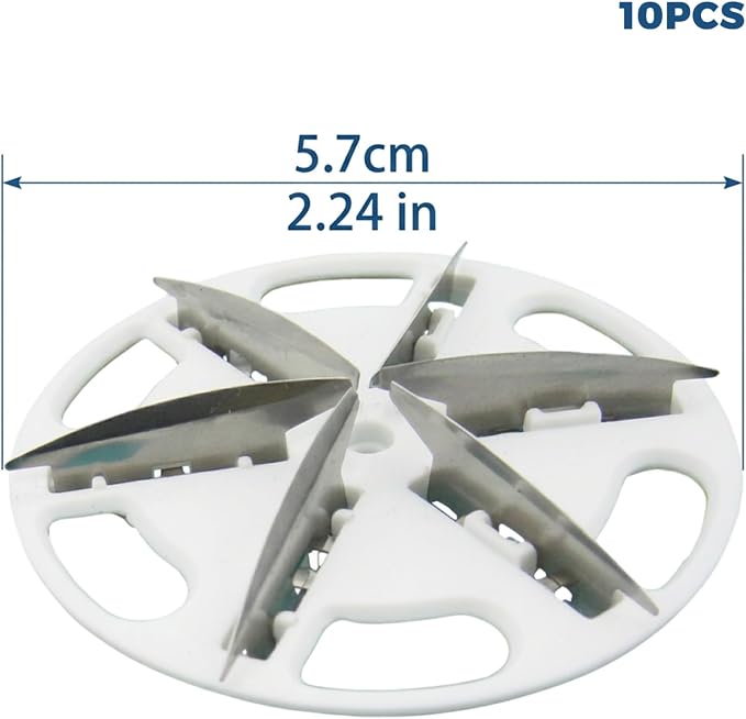 10-Pack Fabric Shaver Replacement Blades, 57mm Alloy Pill Shaver 6-Blade Head - Image 3