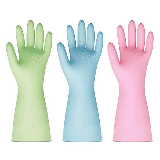 BOOMJOY PVC Cleaning Gloves, Reusable Dishwashing Gloves, Medium Gloves by BOOMJOY