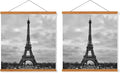 FALAMON 2 Pack Magnetic Poster Hanger Frame, 11x14 11x17 11x22 Teak Wood Magnet Poster Frame for Hanging Posters, Prints, Photos, Pictures, Maps, Scrolls, and Canvas Artwork