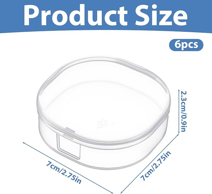 6 Pcs Portable Cotton Round Holder, Plastic Travel Cotton Pad Holder - Image 3