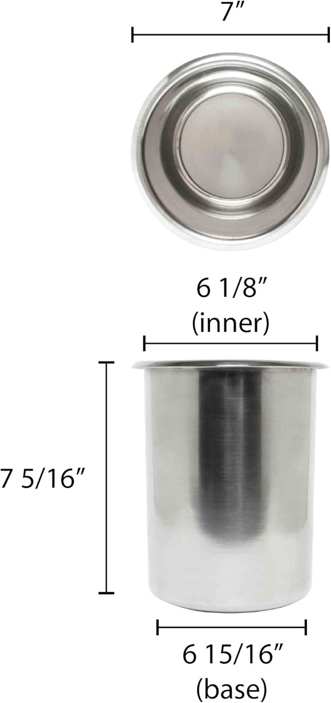 Thunder Group SLBM003 Bain Marie Pot 3-1/2 Quart Polished Exterior and Satin Interior