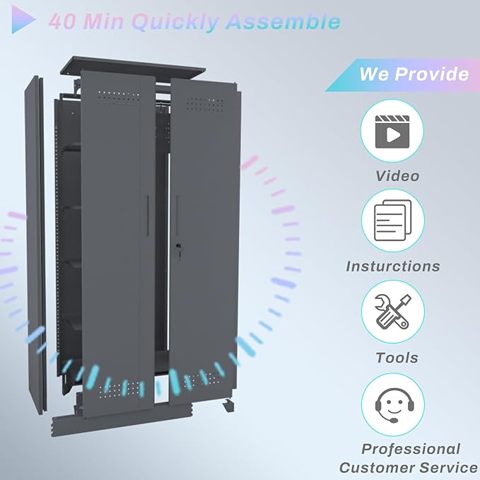 72.8" H Storage Cabinets,Broom Closet Storage Cabinet with Adjustable Shelves,Metal Lockable Storage Cabinet with Locking Doors,Tall Utility Cabinets for Garage,Laundry,Office,Grey
