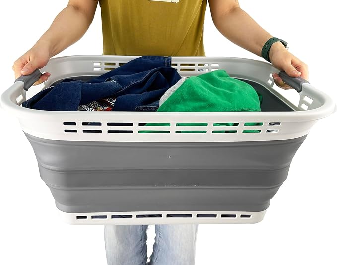 SAMMART 42L Collapsible Plastic Laundry Basket - Image 5