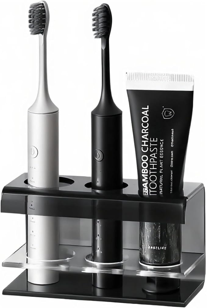 3 Slots Acrylic Electric Toothbrush Holders by Unknown