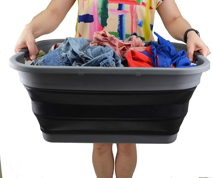 SAMMART 41L Collapsible Plastic Laundry Basket - Image 6