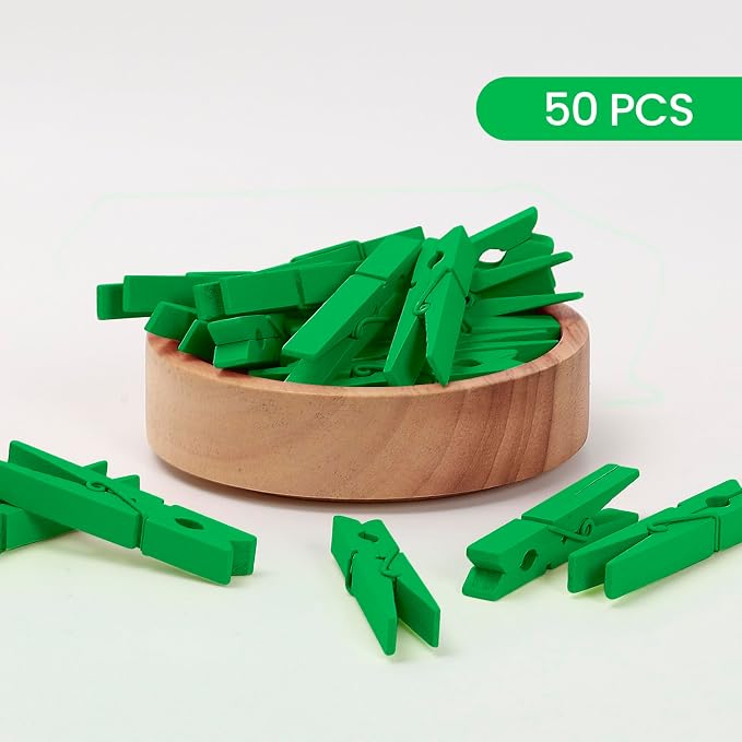 50PCS Colored Wooden Clothespins 2.9 Inch Color Clothes Pins - Image 3