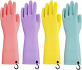 Dishwashing Rubber Gloves for Cleaning – 4 Pairs Kitchen Gloves by Unknown