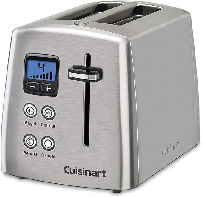 Cuisinart CPT-415P1 Countdown Metal Toaster, 2-Slice, Brushed Stainless & HM-90BCS Power Advantage Plus 9-Speed Handheld Mixer with Storage Case, Brushed Chrome