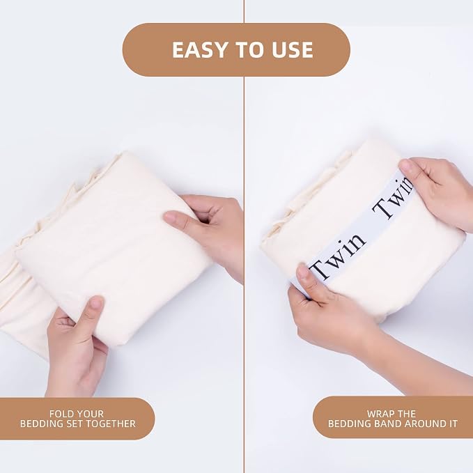 4PCS Bed Sheet Organizer Bands, Storage Labels and Sheet Keepers - Image 7
