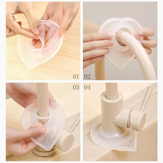 2Pcs Tap Sink Countertop Protector Flexible Silicone Faucet Mat Behind Sink - Image 5