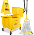 35 Qt Commercial Mop Bucket by EasyCleaningHappyLife
