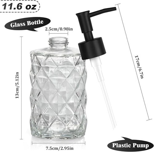 1 Pack 11oz Glass Soap Dispenser - Image 2