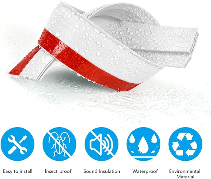 Ainiv 2 Pack Door Draft Stopper Under Door Seal, Adhesive Under Door Sweep - Image 5