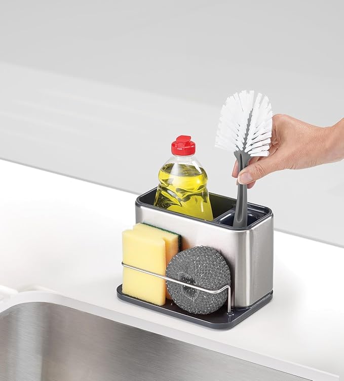 Joseph Joseph Surface Stainless Steel Caddy Sink Area Organizer and Sponge - Image 5