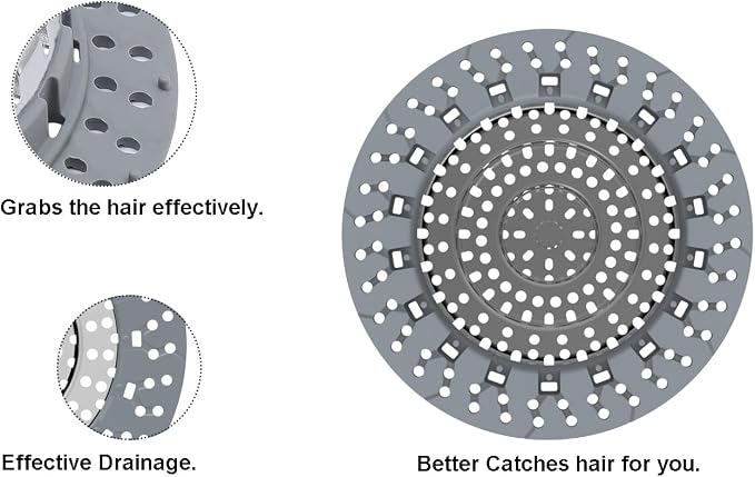 XAJOON Bathtub Drain Hair Catcher，Bathtub Protector Suitable - Image 5