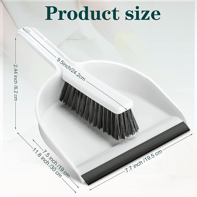 Zubebe 12 Pcs Mini Dustpan and Brush Set, Small Broom and Dustpan Set Small - Image 2