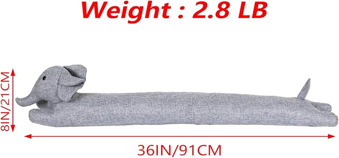 36 Inch 3LB Heavy Duty Under Door Draft Stopper, Decorative Soundproof Door - Image 2