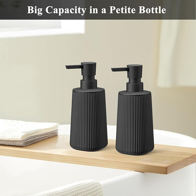 Black 2 Pack Hand Soap Dispensers Set | - Image 4