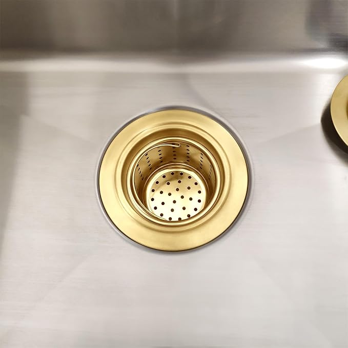 Kitchen Sink Drain Basket Only, 3-inch Basket Gold - Image 6