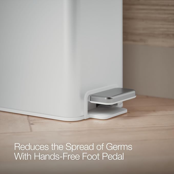 Kohler 20957-STW 2.5 Gallon Slim Step Trash Can, Bathroom Trash Can - Image 9