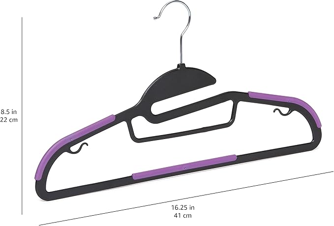 Amazon Basics Space Saving Non-Slip Rubber Coated Plastic Hangers - Image 5