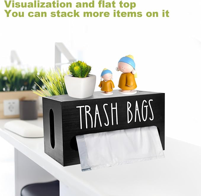 Wooden Trash Bag Dispenser Organizer - Image 7