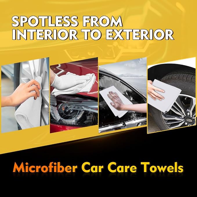 HOMEXCEL White Microfiber Cleaning Cloth 100 PK, Towels - Image 6