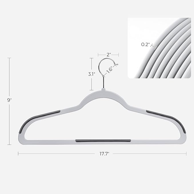SONGMICS Clothes Hangers, Space-Saving | Plastic Coat Hangers, Heavy Duty - Image 6