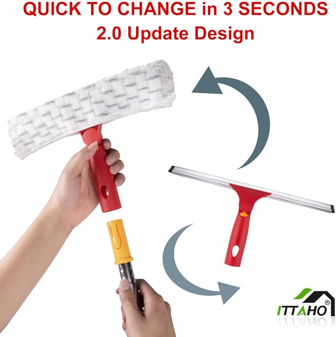 Squeegee for Window Cleaning, Extendable Window Cleaner for Car, Sliding Door - Image 6