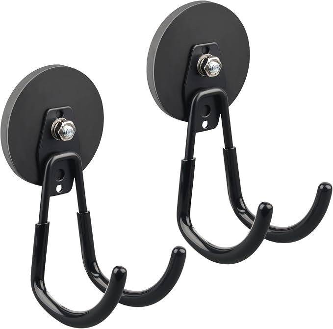 ULIBERMAGNET Strong Magnetic Hooks, 2 Pack Heavy Duty Large Magnetic Hooks - Image 2