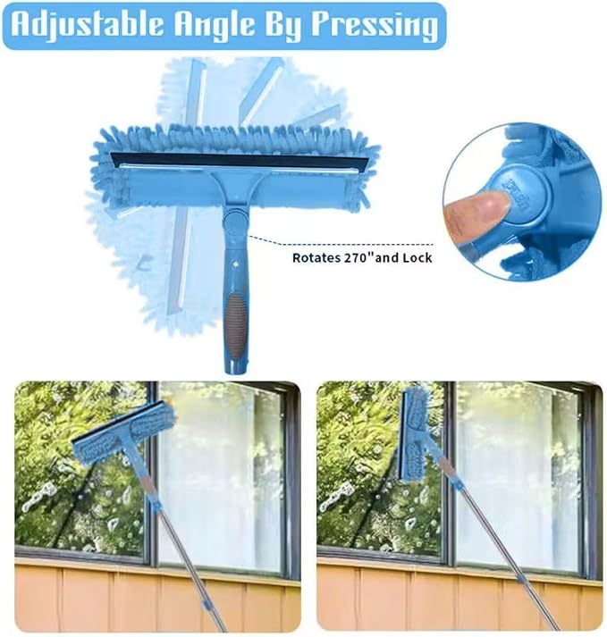 2-in-1 Window Cleaner Tool, Scrubber - Image 5