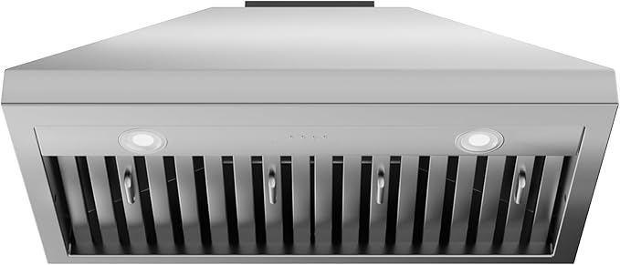 CT Copper Tailor Built-in Range Hood Insert/Liner 30 Inch, 610 CFM Vent with 4-Speed Fan, LED Light, Dishwasher-safe Baffle Filter,Stainless Steel
