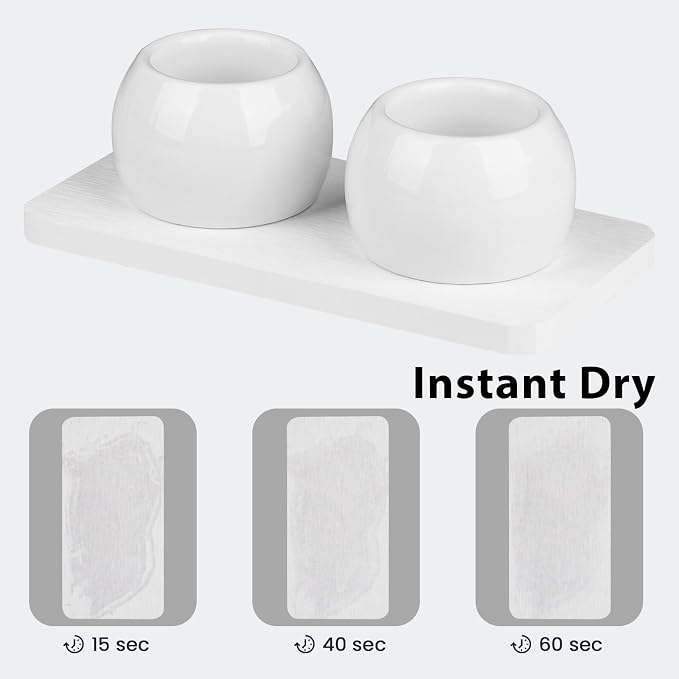 LUEXBOX 2 Pack Ceramic Toothbrush Holder - Image 5