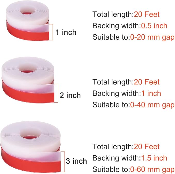 TORRAMI Silicone Door Sweep Draft Stopper 2 inch Width 20 Feet Length, Seal - Image 2