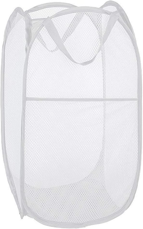 Pop up Laundry Hamper, Portable Foldable Mesh Clothes Hamper by Buenod