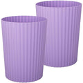 Small Bathroom Trash Can Plastic Wastebasket Garbage Can Taro Purple 2 Pack | by JiatuA