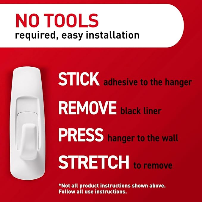 Command 5 lb Large Utility Hooks, 7 Hooks and 12 Strips, Damage-Free Hanging - Image 6