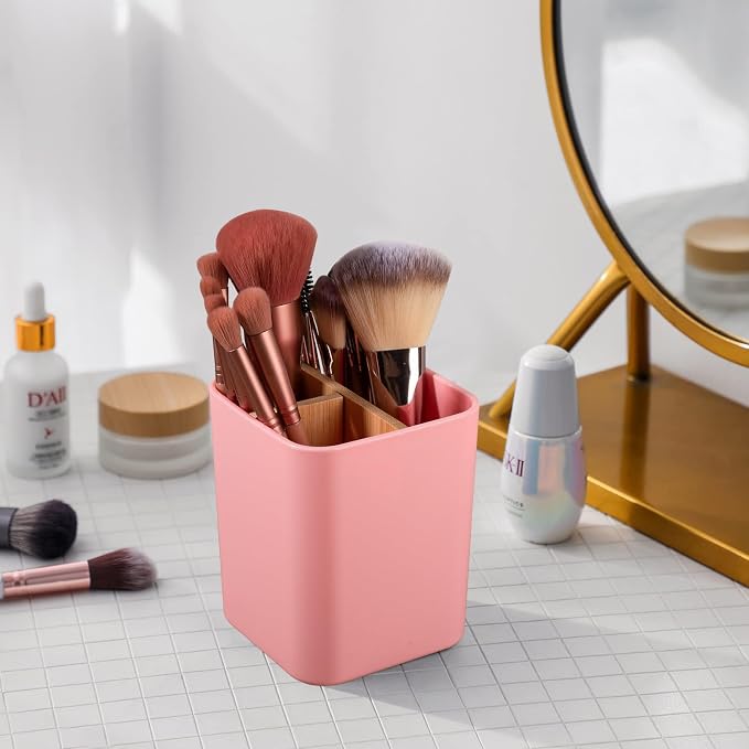 Bamboo Toothbrush Holder for Bathrooms Toothpaste Organizer - Image 3