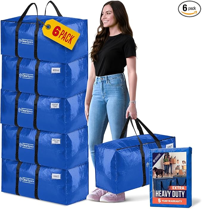 ClearSpace Heavy Duty Moving Bags or Storage Bins by ClearSpace