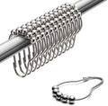 Premium Shower Curtain Rings Set of 12, Rust-Resistant Stainless Steel Hooks by Uigos