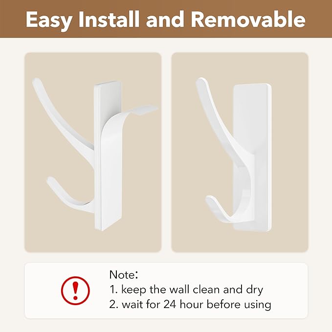 pickpiff White Self-Adhesive Hook, 13LB Hanger - Image 5