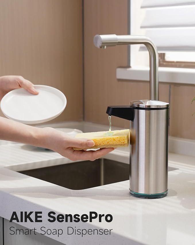 AIKE SensePro Automatic Soap Dispenser 12.8oz Spot Resist Stainless Finish | - Image 2