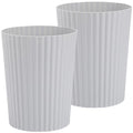 JiatuA Small Bathroom Trash Can Plastic Wastebasket Garbage Can Grey 2 Pack | by JiatuA
