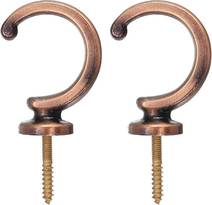 uxcell 2Pcs Curtain Holdback, Aluminum Alloy Wall Mounted Curtain Holders by uxcell