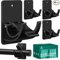 No-Drill Curtain Rod Brackets, 4 Pack Adhesive Holders by Unknown