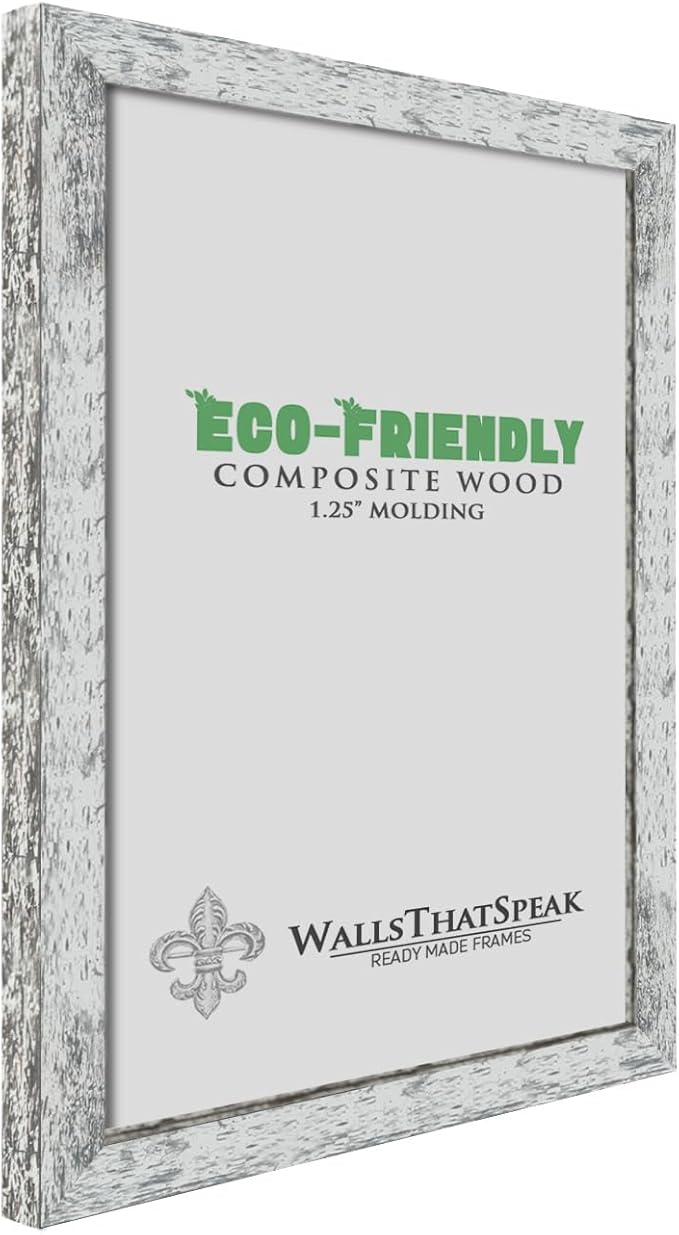 wallsthatspeak 10x13 White American Barn Picture Frame for Puzzles Posters Photos or Artwork