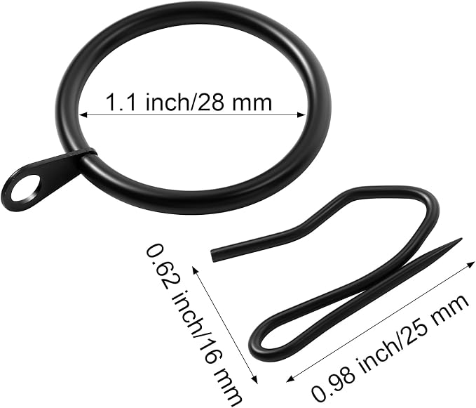 Hotop 30 Pcs Metal Curtain Rings - Image 2